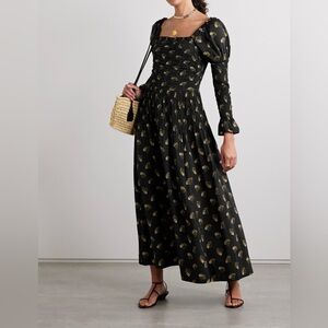 DÔEN
Wilmina shirred floral-print cotton-blend maxi dress